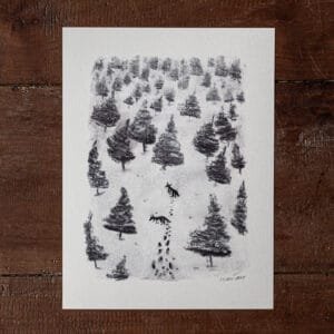 Dessin - Deux loups - Image 1