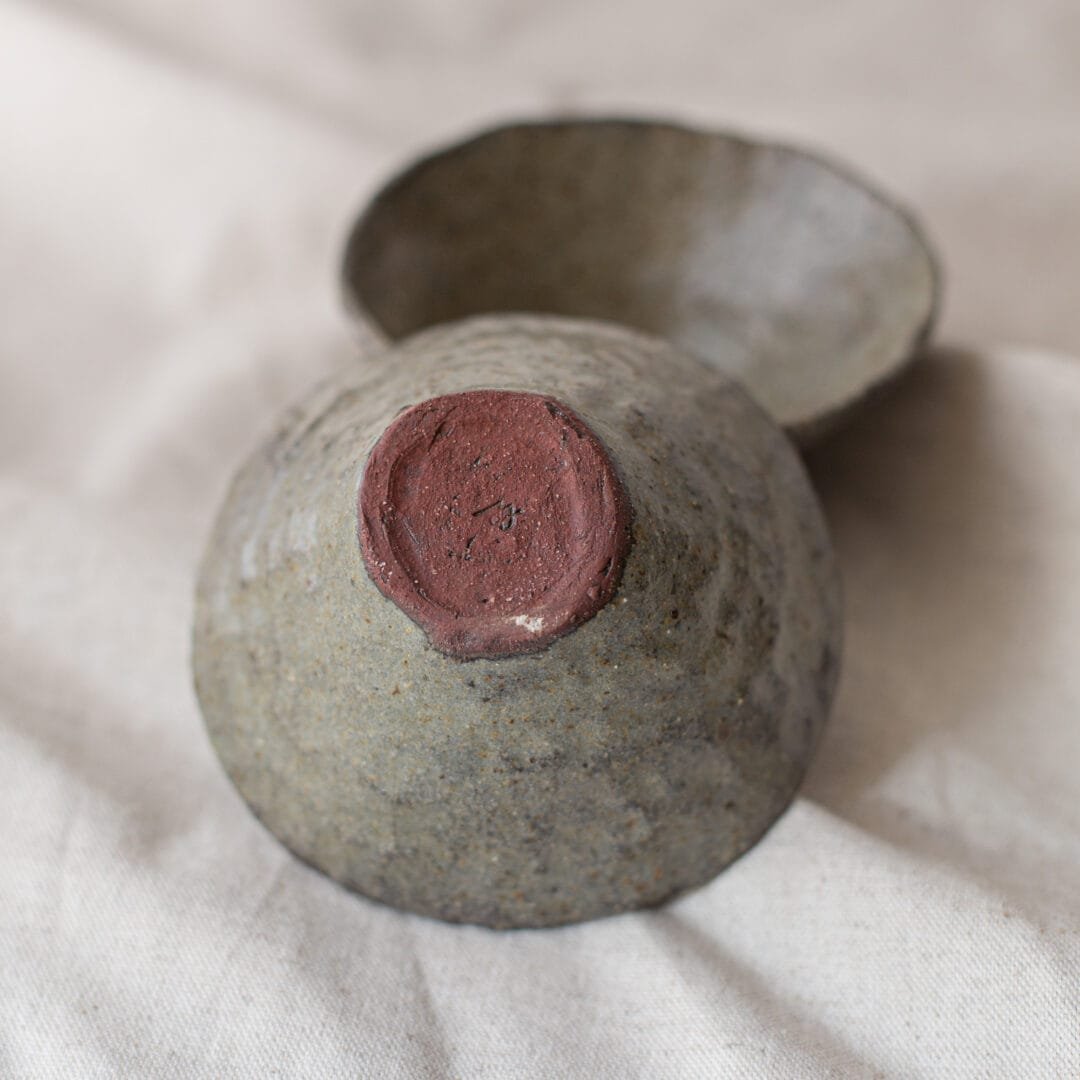 Petit bol cendre marron-vert