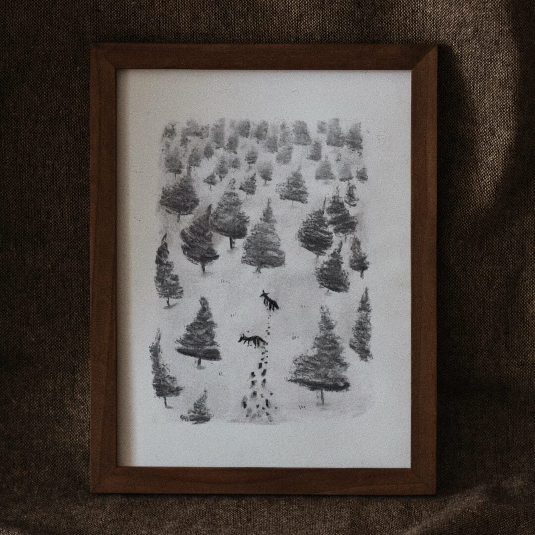 Dessin - Deux loups